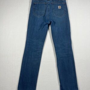 Carhartt Rugged Flex Slim Fit Womens Blue Jeans Size 2 Short